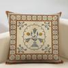 Retro Roman Pattern Cushion Cover Natural Linen Organic Fabric Double-Sided Printing Sofa Home Decor Gift Pillow Cover