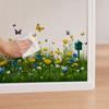 Self-Adhesive Wall Stickers Green Grass Wall Corner Stickers Flowers Butterflies Baseboard Skirting Line