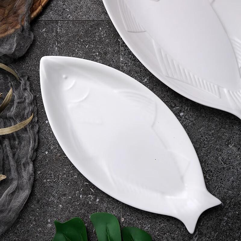 Japanese Style Oval Ceramic Fish Plate