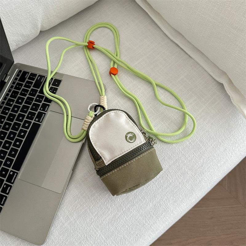 

Контрастный цвет школьной сумки, кошелек для монет, мини-брелок, подвеска, портативные наушники для мальчиков и девочек, сумка для хранения удостоверений личности