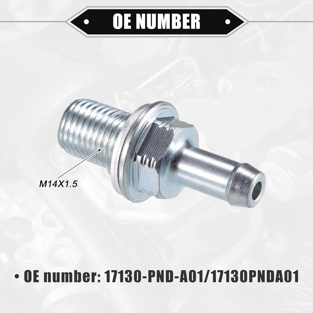 PCV Valve Compatible for Honda CR-V 2002-2009 for Honda Accord 2003-2007, Durable Metal Silver Tone Exhaust Positive Crankcase Ventilation Valve