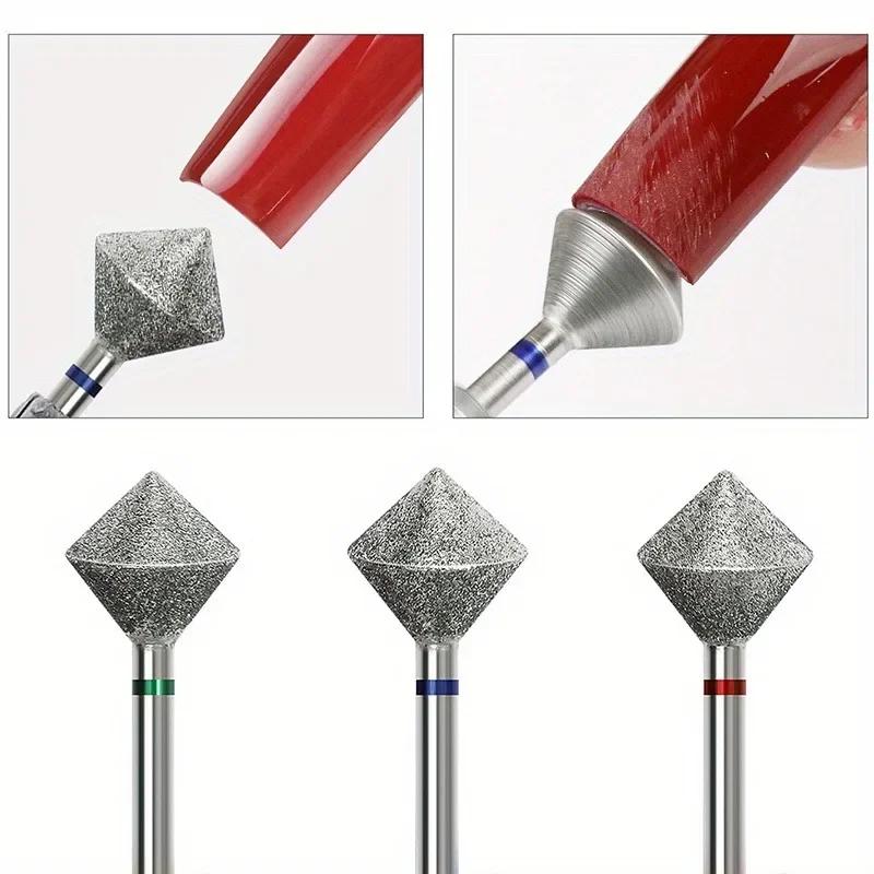 1PC Radians Diamond Nail Drill Bit Nail Edge Trimming Tool Diamond Sand polishing Manicure Accessories