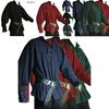 Men's Vintage Loose-fitting Shirt With Retro Stand Collar And Tie Belt