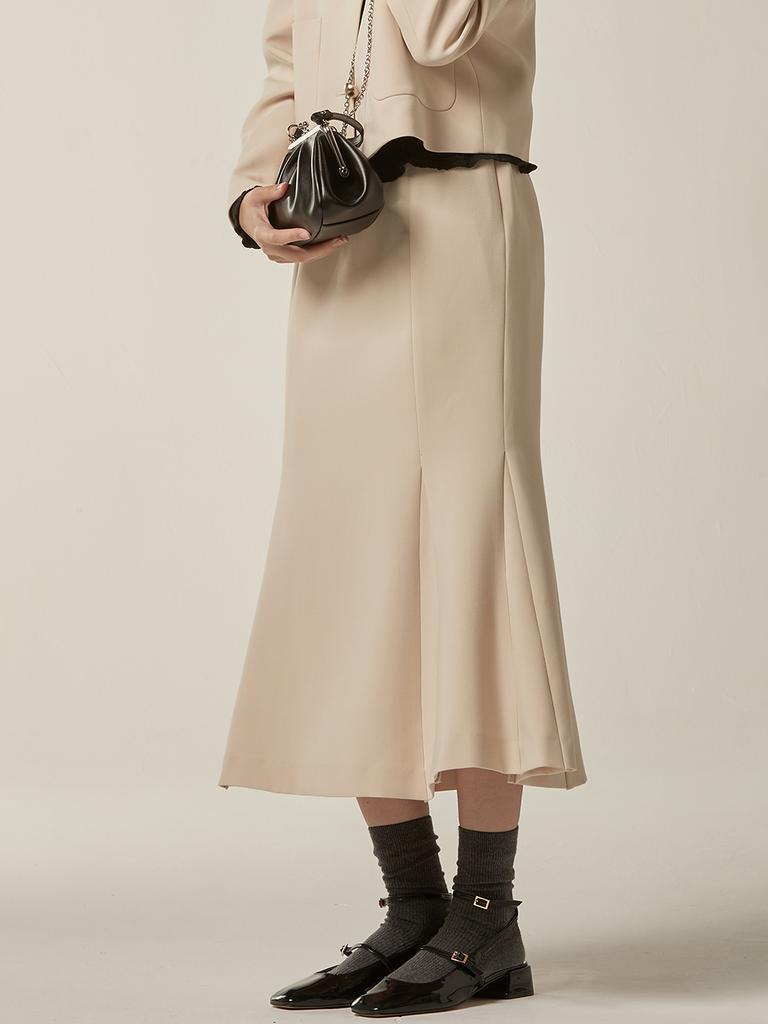 B Muse Mansion Maret Mermaid Skirt - Cream Beige