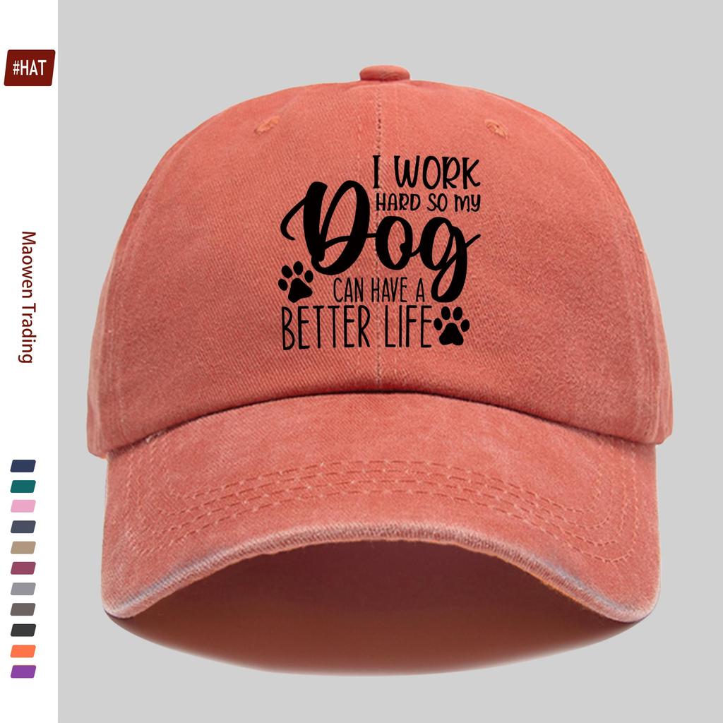 Pc Casual Elegant Style Puppy Paw Print Letter Pattern Baseball Cap with Pet Dog Element Printed Sun Hat Comfortable Lightweig