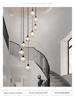 Crystal Stairway Chandelier for Duplex Loft and Villa Living Rooms