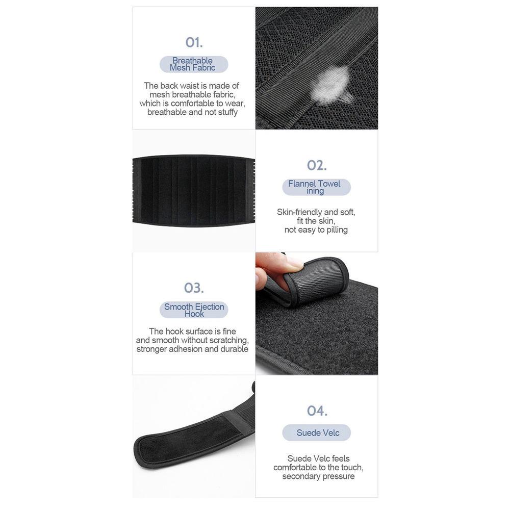 1Pcs Lower Back Brace with 6 Stays Anti-skid Orthopedic Lumbar Support Breathable Waist Support Belt for Gym Pain Relief