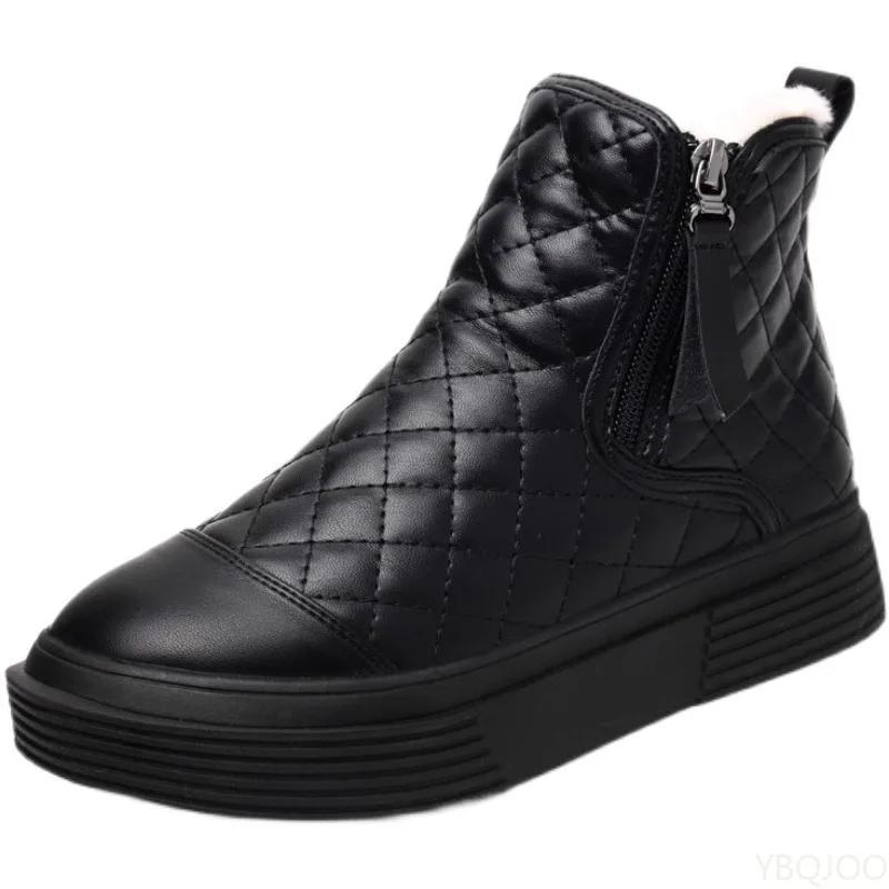 Fashionable versatile thick snow boots women autumn winter new soft soled warm non slip women's boots comfortable shoes