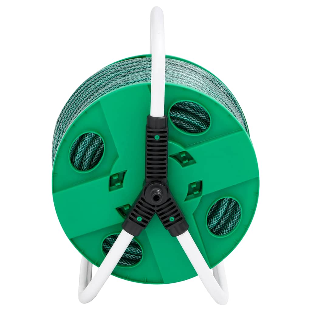 Vidaxl Wolnostojący Bęben Z Wężem I Złączkami, 0,5", 30M, Zielony, Pvc