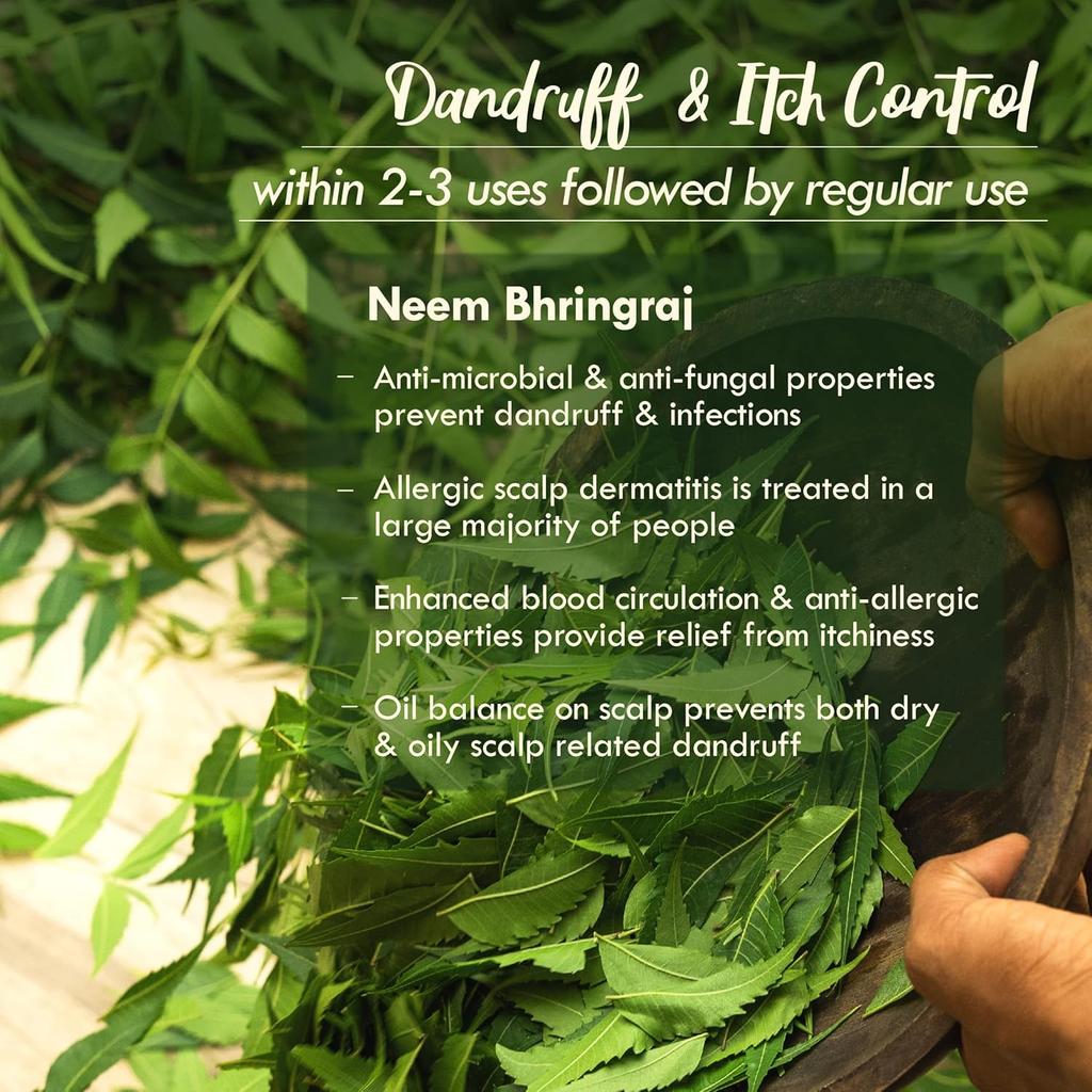 Nat Habit Neem Bhringraj Ayurvedic Hair Oil For Dandruff Control And Healthy Scalp Growth For Men And Women 100ml Bottle