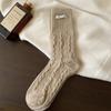 Women's Autumn and Winter Style Thick Plush Warm Twist Cloth Standard Wool Sleep Long Pile Socks