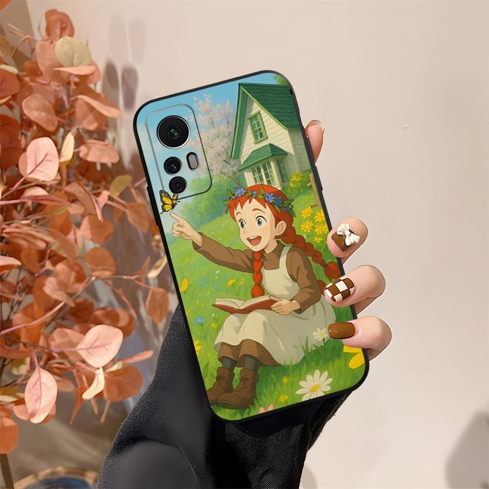 Cartoon Anne auf Green Gables Handyhülle Fundas Für Xiaomi 15 14 12 Lite Pro 13 11t POCO X5 M6 M5 X6 X3 F5 F6 Pro Hülle
