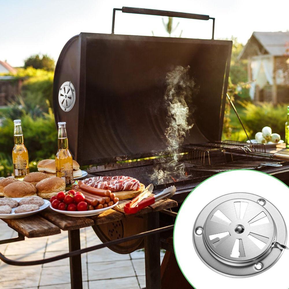 Heat Resistant Air Vent Grille Adjustable Stove Air Vent BBQ Grill Smoker  Ducting Ventilation