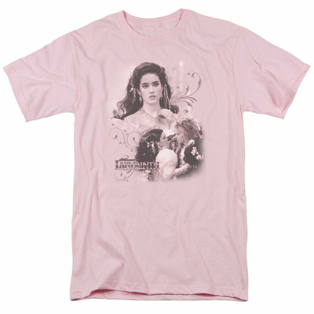 26 Labyrinth Sarah T Shirt Mens Licensed Classic Movie Tee Jareth Light Pink Unisex T-Shirt XXXL