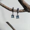 Серебряные серьги с мистик топазом 1ct (2203742)