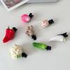 Cauliflow Food Side Bangs Clip Mini Funny Barrette Fashion Vegetable Hair Clip  Daily