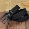 Men's & Women's Versatile Canvas Leather Belt - Elastic, No-Punch Pin Buckle, Casual & Trendy