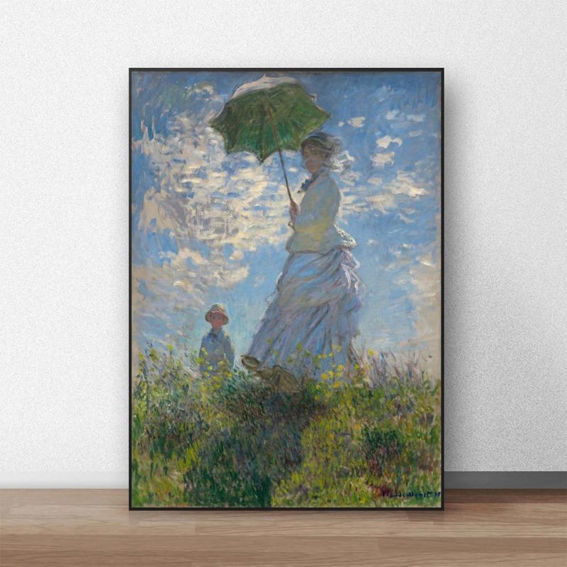 

Моне Знаменитая Женщина с Зонтом Настенное Искусство Постер Винтажный Пейзаж Фреска Домашний Декор Холст Картины Принты Декор Гостиной 21cm×30cm NoFrame