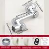 Rotatable Extension Faucet Sprayer Head Water Tap Nozzle Universal Bathroom Tap Extend Adapter Aerator 2 Spray Modes Faucet