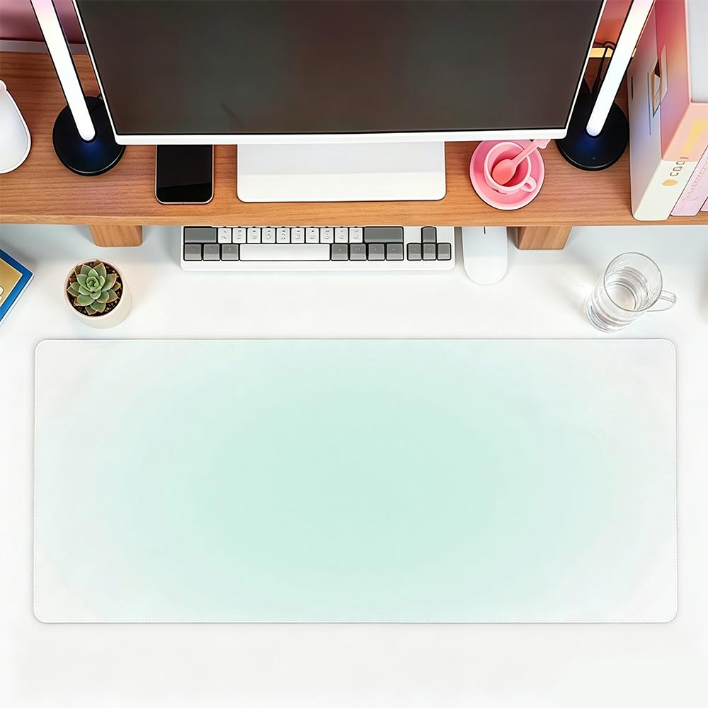 Pastel Pink Gradient Oversized Desk Mat Antislip Waterproof Gaming Mouse Pad For Home Office