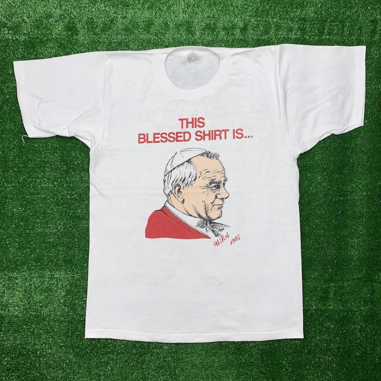 Pope John Paul 2 II Vintage T Shirt Blessed Catholic 80s Jesus Love Rap Religion 4XL