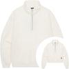 The North Face Stand Collar Half-Zip Long Sleeve Embroidered Sweatshirt Unisex Sweatshirt Cream NM5MR01C