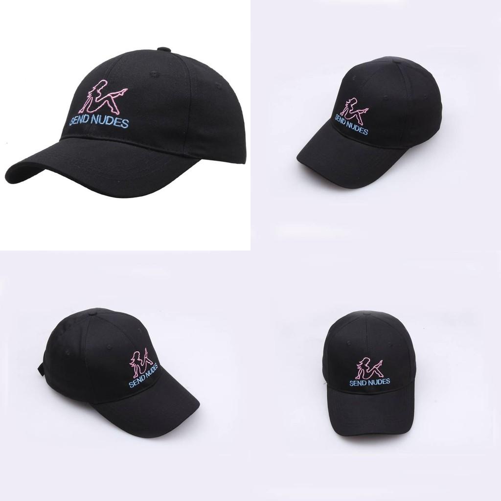 Embroidery Send Letter Nudes Women Pure Cotton Baseball Cap Outdoor Sun Hat