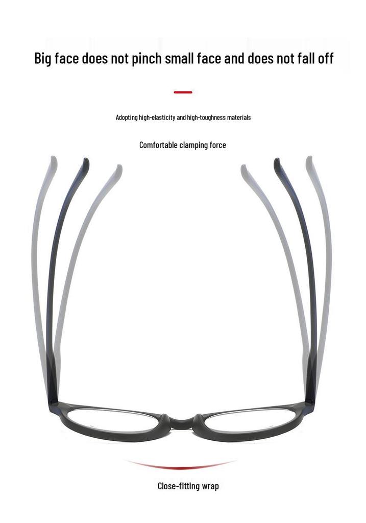 New Fashion Round Frame Blue Light Blocking Reading Glasses for Older Adults - High Definition for Men and Women