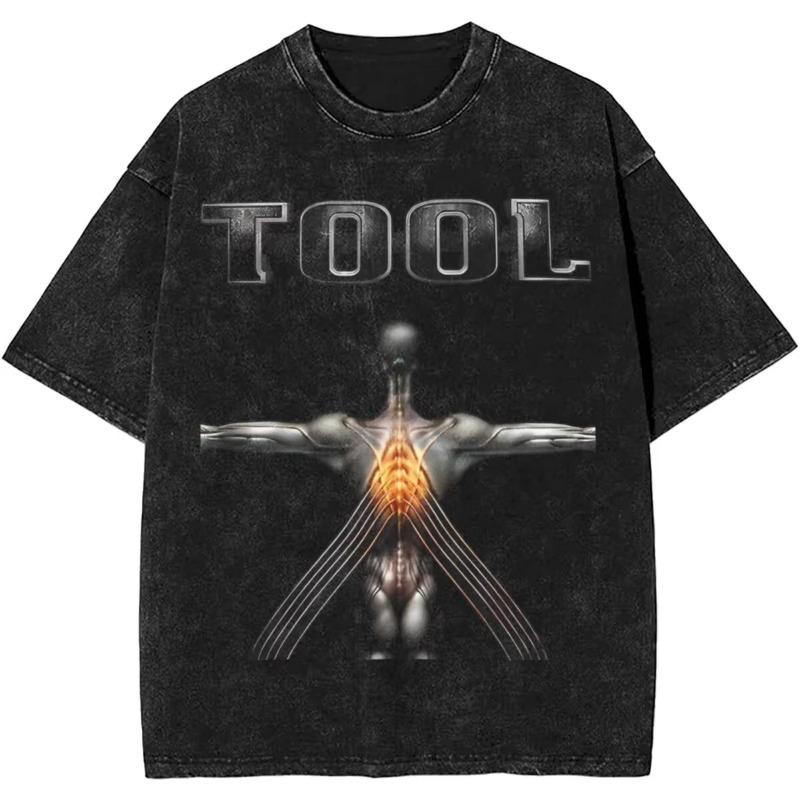 Damski Rockowe Narzędzie Zespół Lateralus Heavy Metal Muzyka Vintage Sprane Koszulka Merch Bawełniany Top Ubrania Śmieszne Koszulki Letnie Oversize
