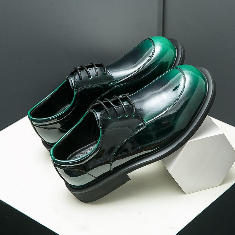 New Men Derby Shoes PU Lace Up Low Heel Round Toe Business Formal Men Shoes