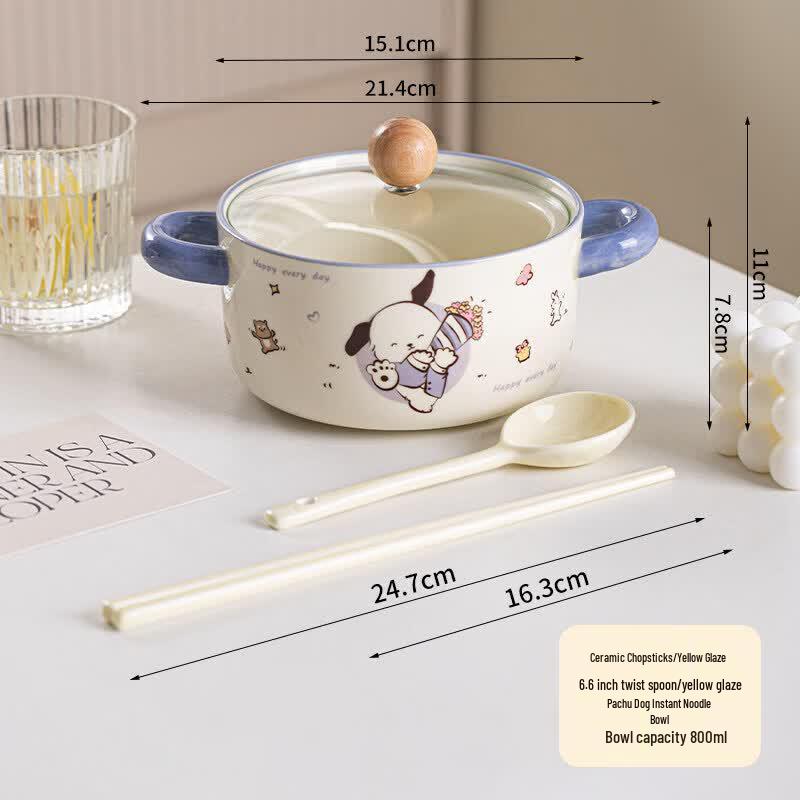 Qiwei Cute Cartoon Ceramic Dinnerware Set