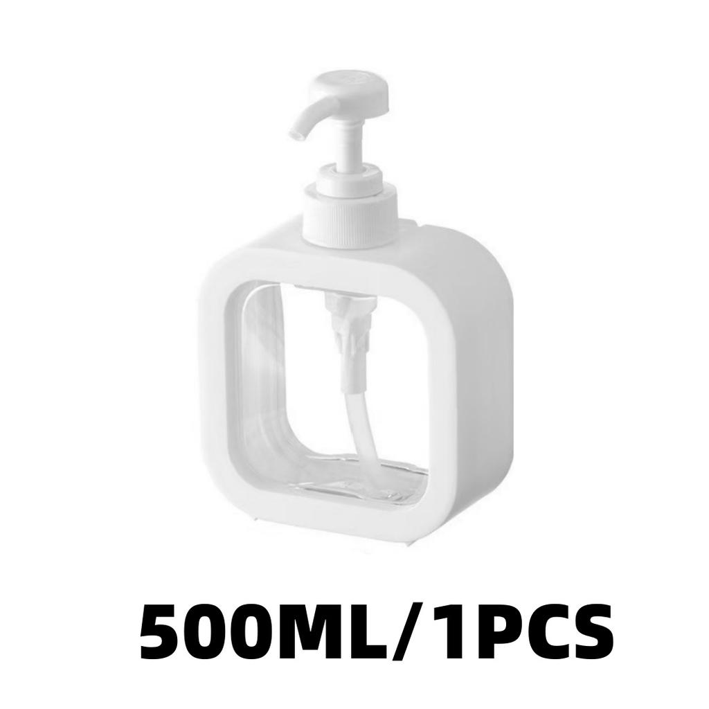 YS0257-New Transparent Dispenser Bottle - Bathroom Hand Soap Refillable Pump Bottle, Plastic Press Dispenser with Visible Design