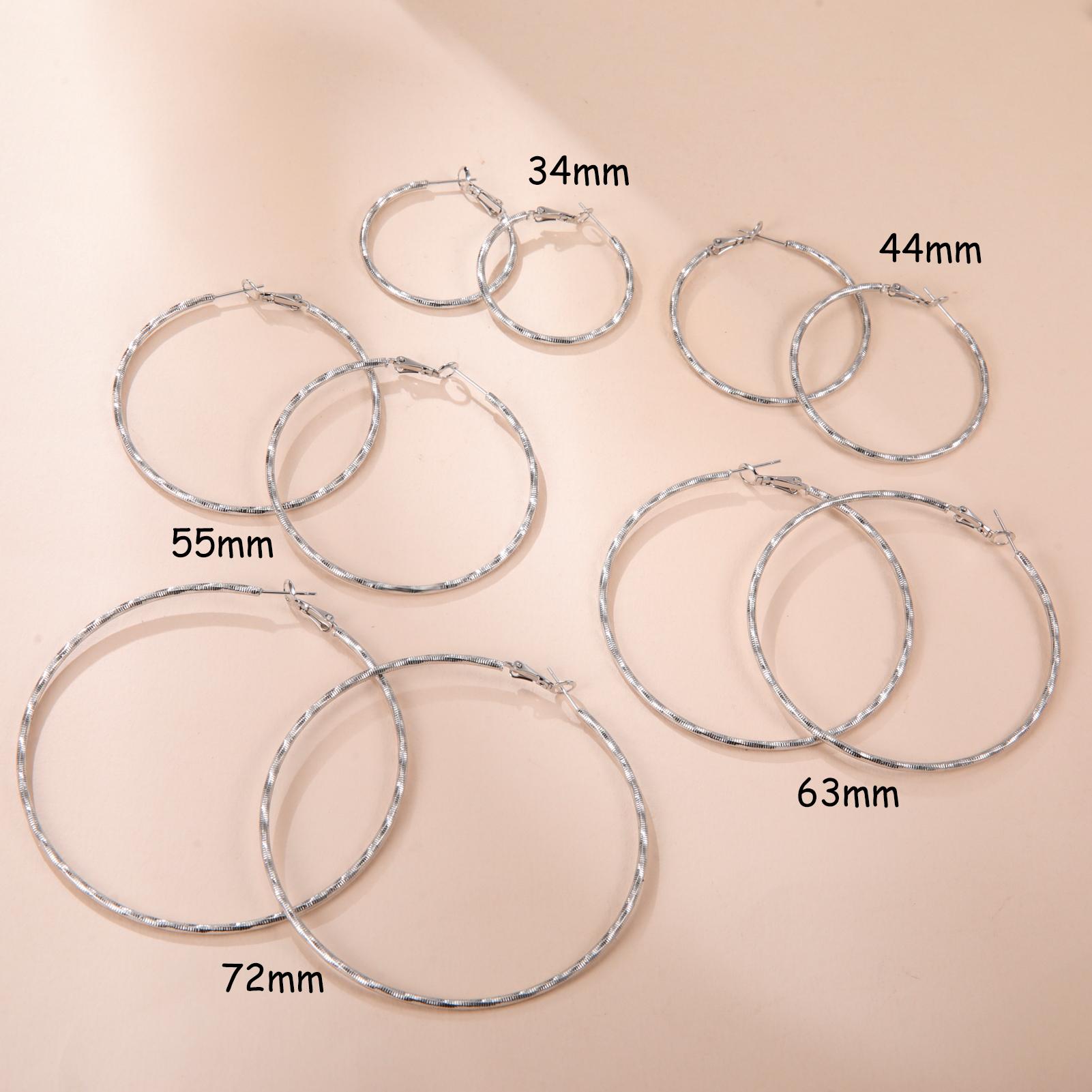 

Cazador Minimalist Hoops Women Earrings 1 Pair Stainless Steel 2026 Trend Earrings Piercing Jewelry Birthday Gift Wholesale New 43MM