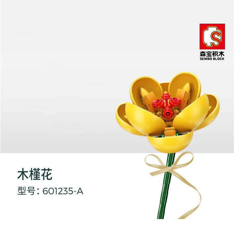 Sembo Blocks MOC Beautiful Flower Bouquet Roses Tulips Model Building Bricks Kids Present Valentine's Day Birthday Girls Gift