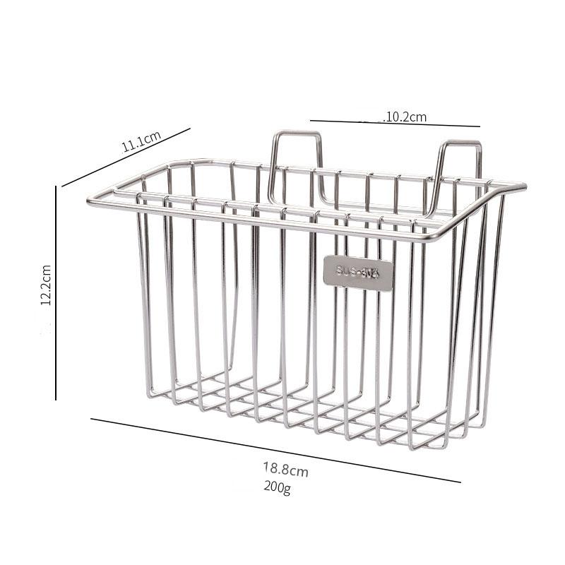 1 Stück Hängender Trockenkorb Küche Schmiedeeisen Edelstahl Abtropfgestell Bürste Schwamm für Spüle Aufbewahrung Abtropfhalter Organizer
