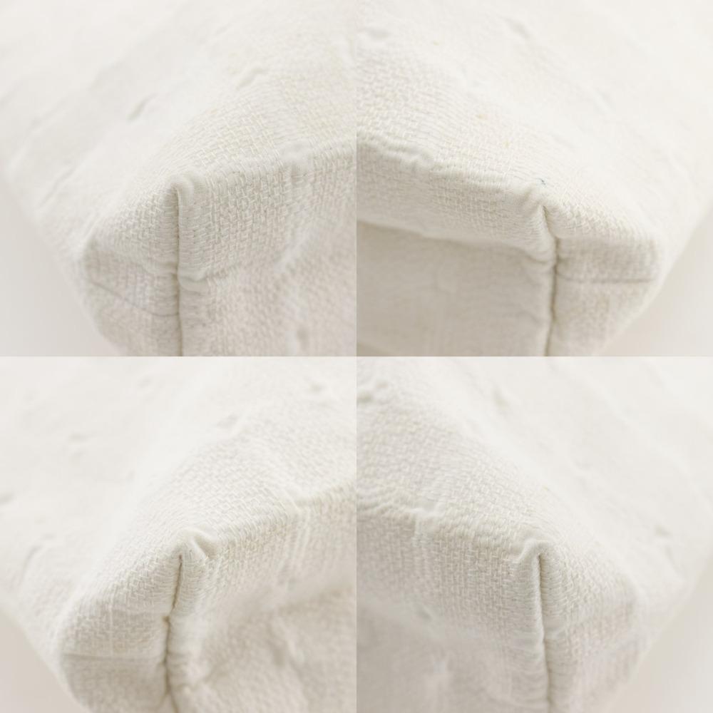 Hermes Amedaba Tote GM Handbag White Cotton Unisex Used