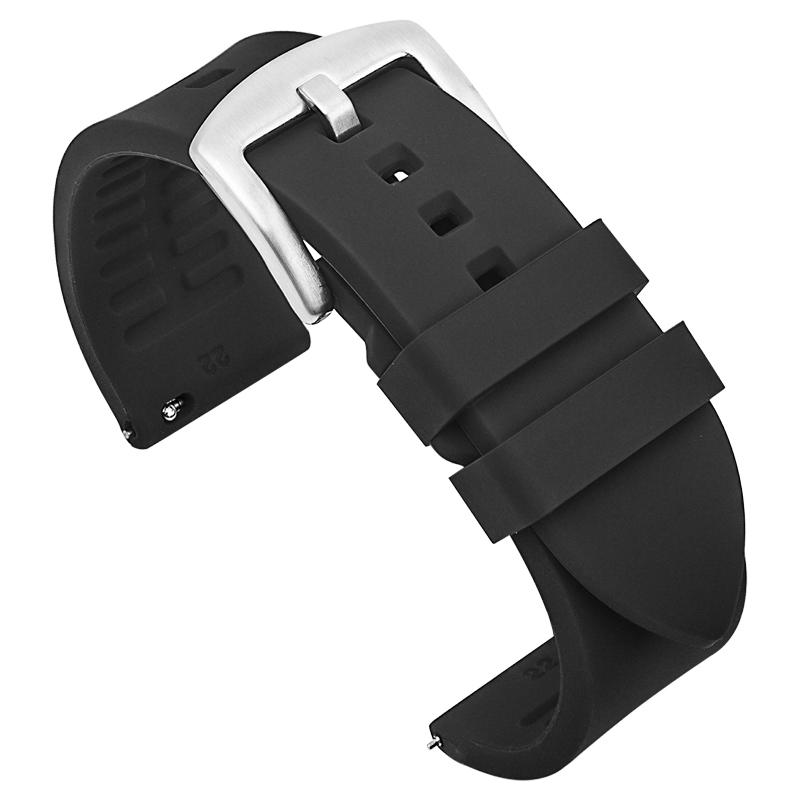 

Силиконовый ремешок с изогнутыми концами для Swatch для Omega MoonSwatch Sport, дайверский ремешок для часов, браслет Rolex Water Ghost 20 мм 20mm чёрный