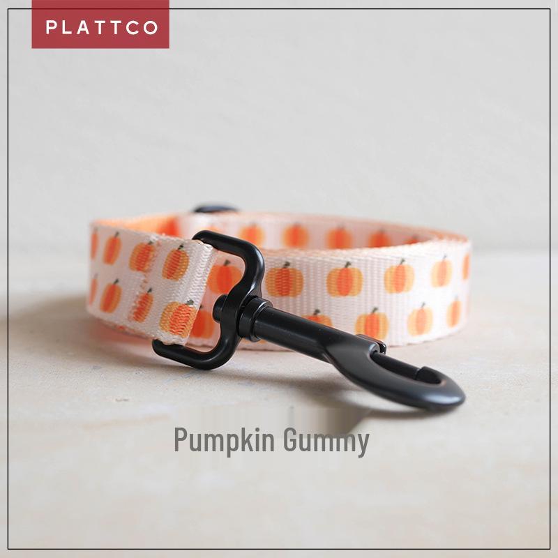 PLATTCO Imitation Nylon Pumpkin-Printed Pet Leash PDL321 XL 2.5cm x 120cm
