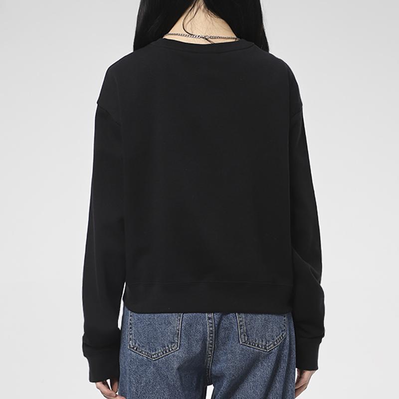 Nike Casual Sports Crewneck Pullover Sweatshirt Women Sweatshirt Black CZ8599-010