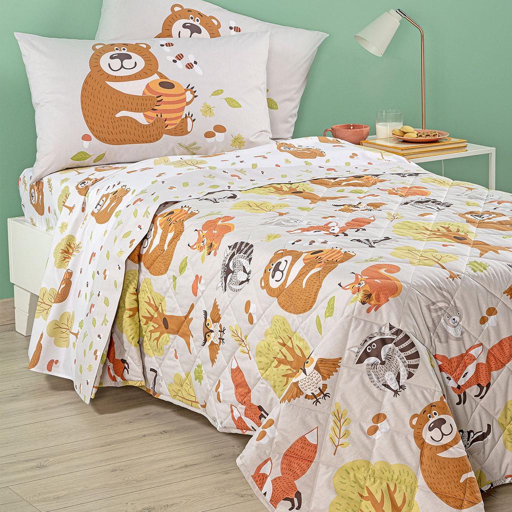 Spring Bedspread Grove In Cotton 80 G/sqm