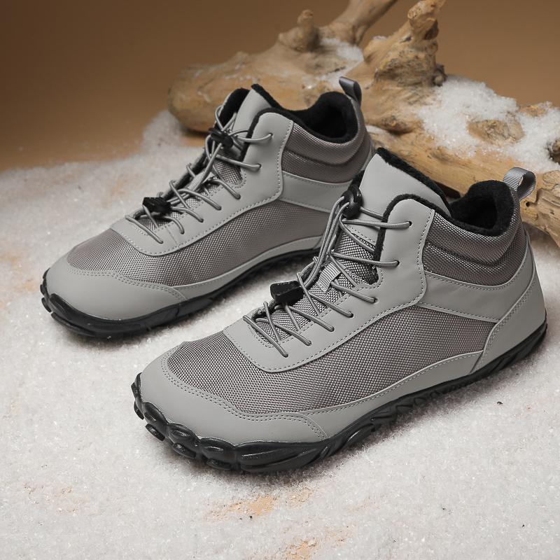Warm Snow Boots Fashion High-top Winter Walking Shoes Men Women Plush Warm Cotton Shoes Non-slip Outdoor Hiking Sneakers