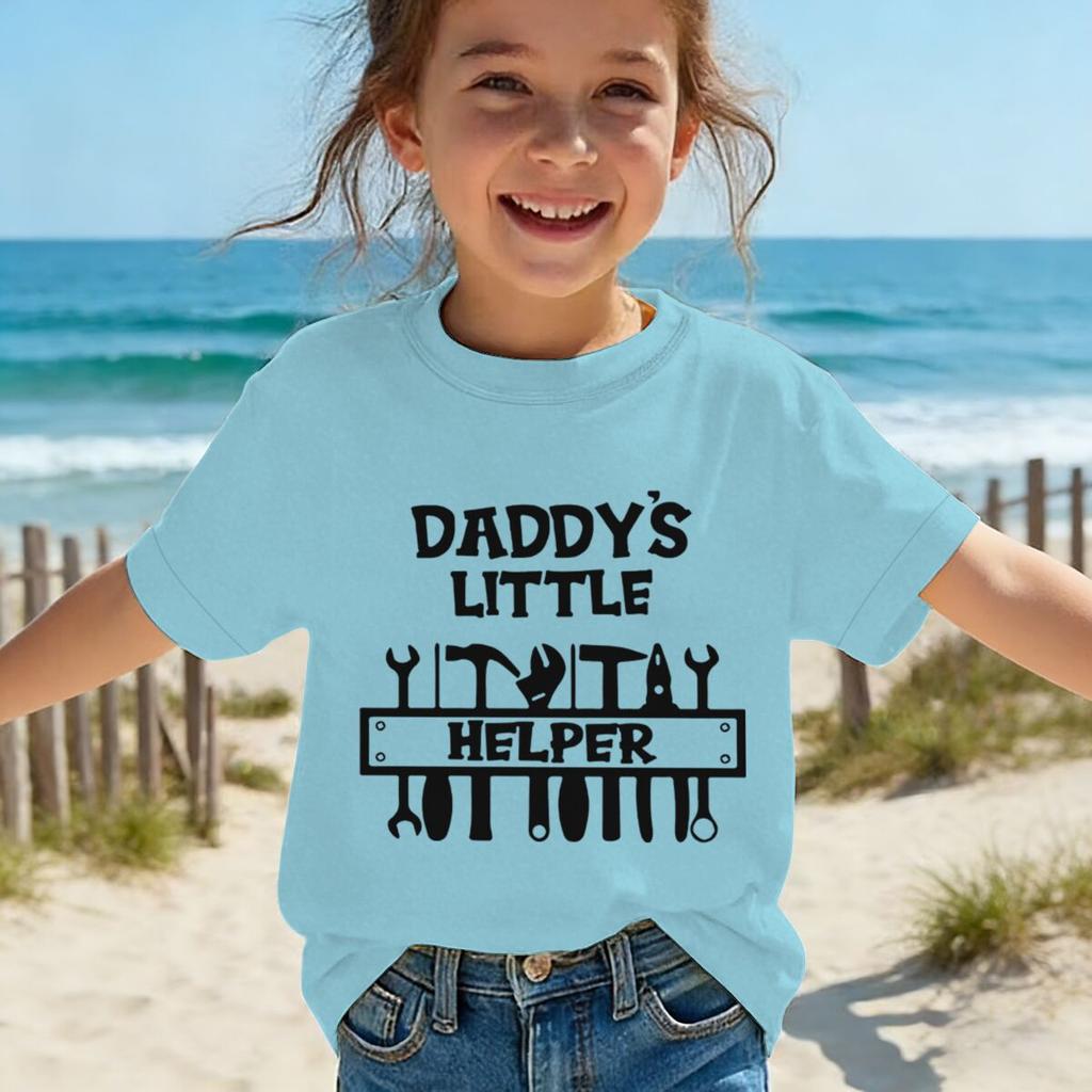 Daddys Little Helper Tshirt Soft ShortSleeve Tee Tool Graphic Cotton Baby Clothing Fathers Day Gift Girl Boy Clothes