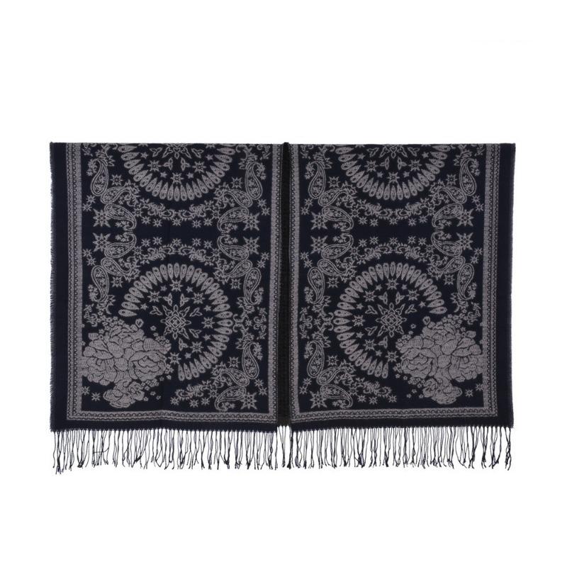 Women Vintage Ethnic Style Warm Scarf For Autumn Winter Travel