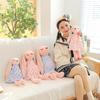Cross-border Long-eared Angora Plush Rabbit Doll In Floral Dress - Children's Pillow Gift