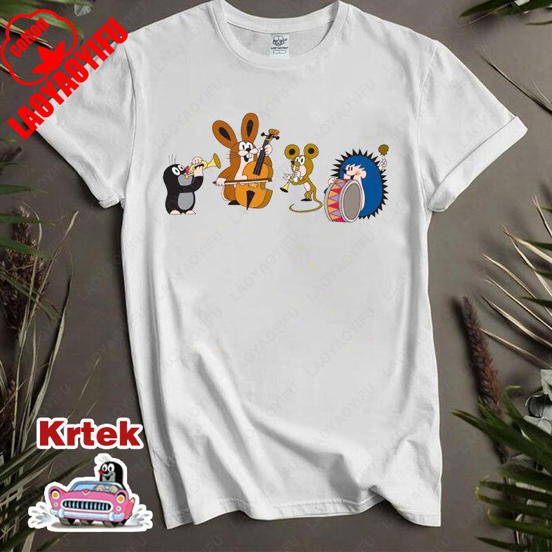 BenberFashion Vrouwen Mannen Dieren Schattige T-shirts Krtek De Mol Nostalgie Katoenen Kleding Mode Korte Mouw Ronde Hals T-shirts Shirt Klassieke Tops S