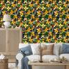 Wallpaper Stained Glass Flowers Gold and Yellow for Living Room and Bedroom 50x1000