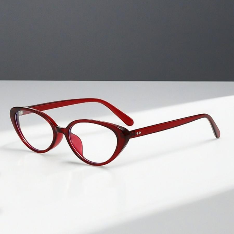 1pc Women's Cat Eye Simple Fashion Flat Mirror Transparent Lens Retro Holiday Back To School Essential Accessories