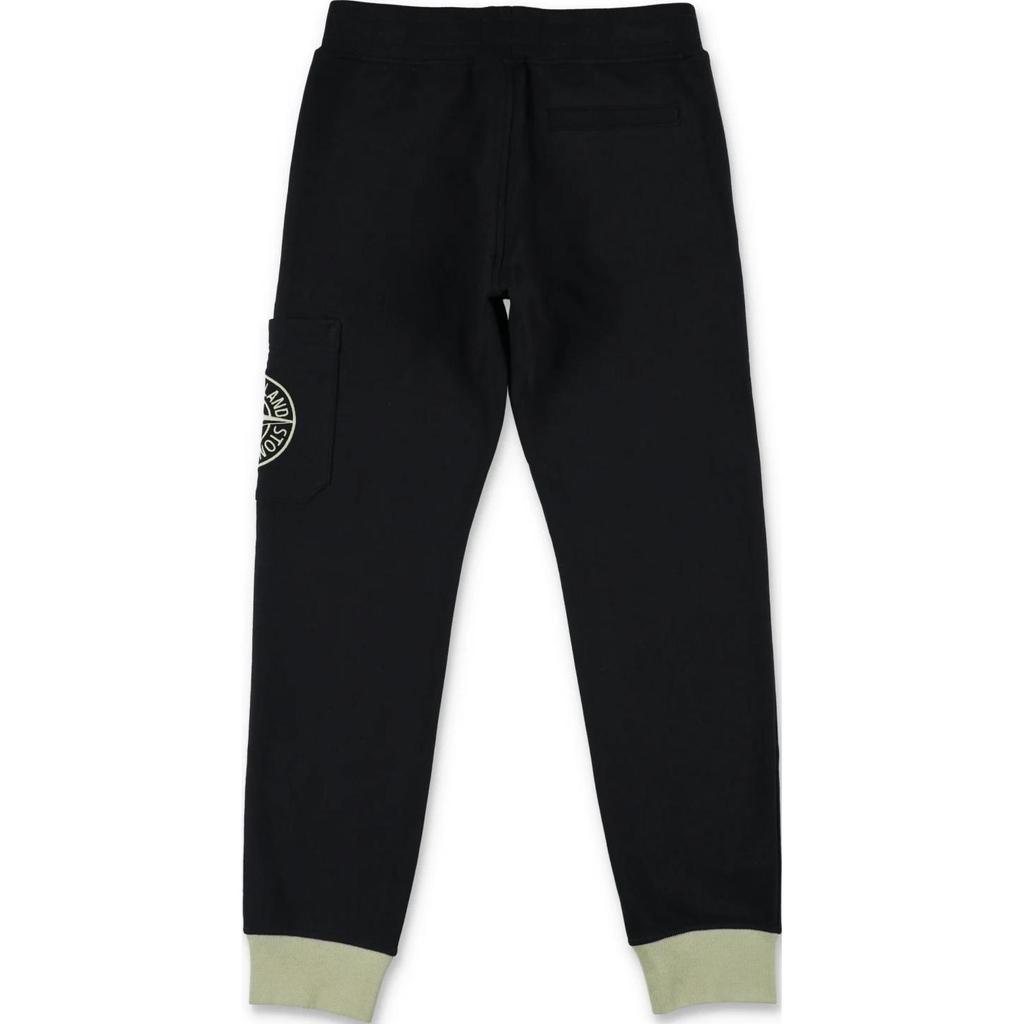 Stone Island Knitted Sports Pants With Logo Kids bottoms Black 811660944-V0029