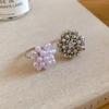 Pearl Flower Open Ring: Chic and Versatile Design for Index Finger