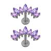 Elegant T Bar Threaded Cartilage Piercing Earring Modern Curved Designs Body Jewelry